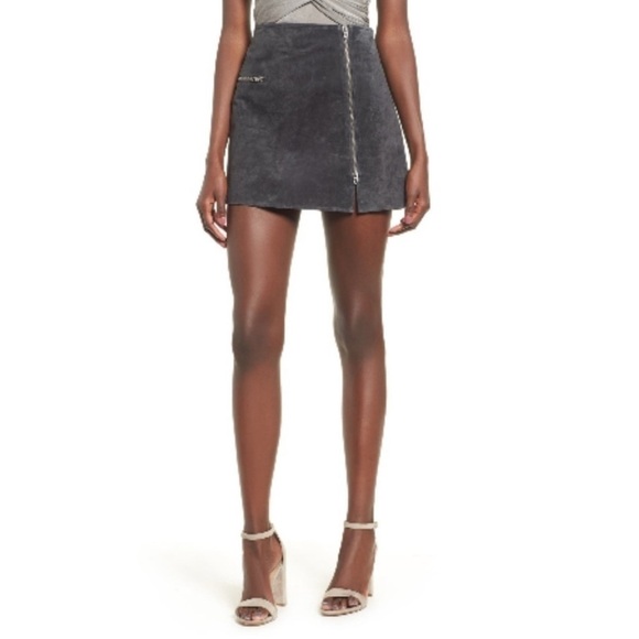 BLANKNYC Suede Zipper Mini Skirt size 24 - Picture 1 of 4